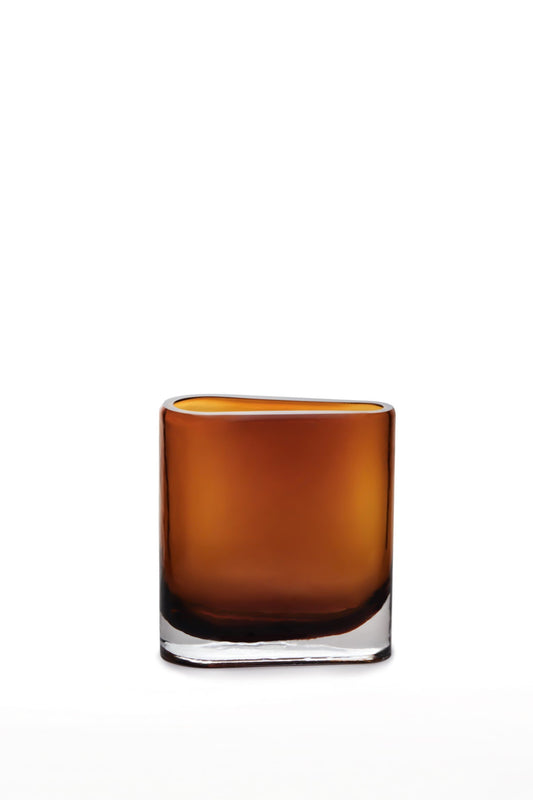 glass vase assymetric squircle  shape tube,series: BADEN00AM-0