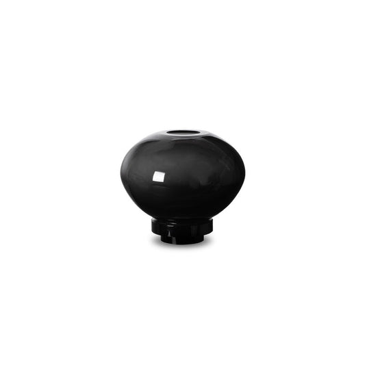Vase ball shape innovative design, black glass, RUD00ZW-0